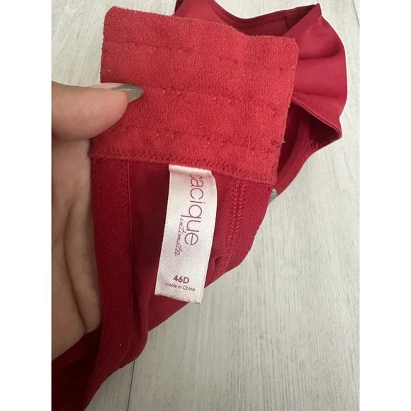 Cacique Lined‎ Bra Sz 46D Red - Picture 4 of 5
